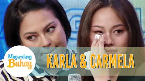 Carmela gets emotional while saying her wish for Momshie Karla .